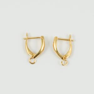 Earring Bases Gold 2x1.2cm