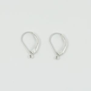 Earring Bases Silver 1.8x1.2cm
