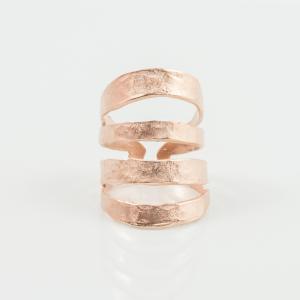 Δαχτυλίδι Σφυρίλατο Ροζ Χρυσό