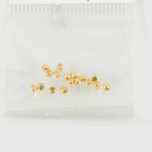 Metal Marbles Cubes Gold 2mm