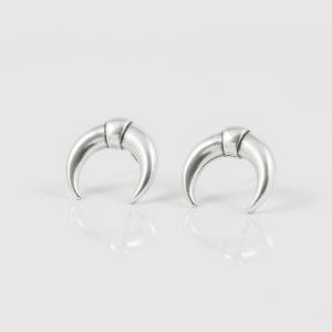 Earrings Horns Silver 1.4x1.4cm