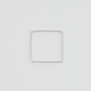 Square Outline Silver 2x2cm