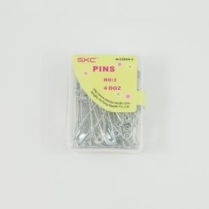 Safety Pins Silver 4.4x0.9cm