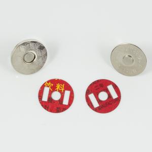 Stud Button Silver-Red 13mm