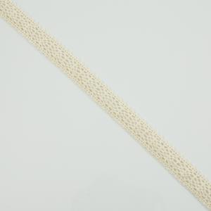 Knitted Ribbon Ivory 1.5cm