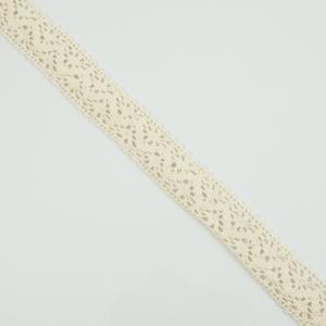 Knitted Ribbon Ivory 2.5cm