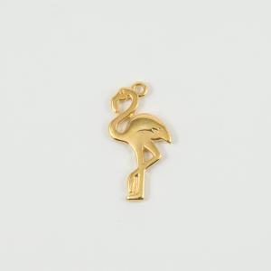 Metal Flamingo Gold 2.5x1.3cm