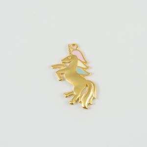 Unicorn Gold Enamel 2.9x1.6cm