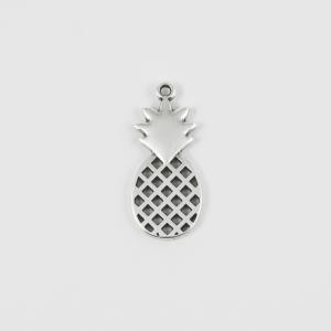 Metal Pineapple Silver 3x1.4cm