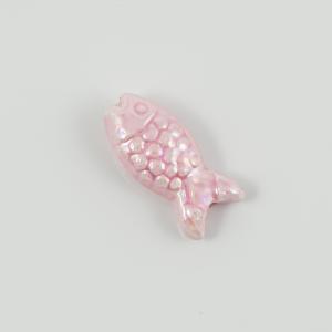 Κεραμικό Ψάρι Ροζ 2.6x1.3cm