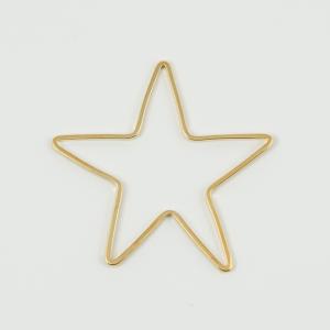 Star Outline Gold 4.4x4.4cm