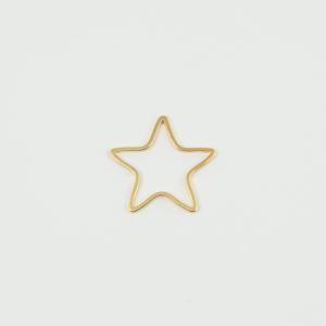 Αστέρι Περίγραμμα Χρυσό 2.1x2.1cm