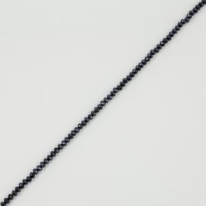 Polygonal Beads Blue-Black 4mm