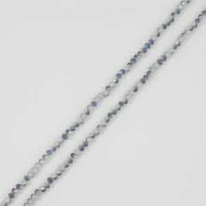 Polygonal Beads Gray Iridescent 4mm