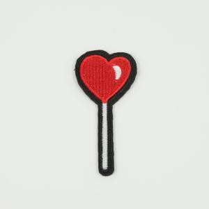 Iron-On Patch Heart 7x3.5cm