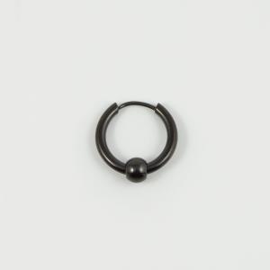 Steel Hoop Marble Black 18mm