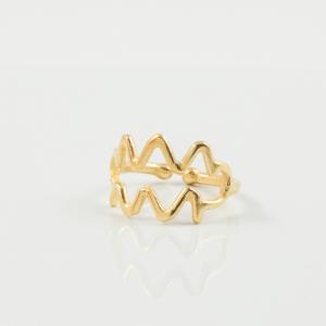 Metal Ring Gold Aquarius