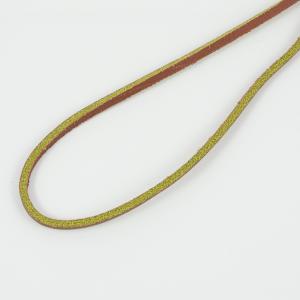 Leather Shoe Laces Brown-Olive 120cm