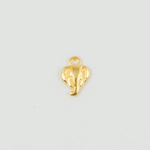 Μεταλλικός Ελέφαντας Χρυσός 1.3x0.9cm