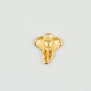 Metal Elephant Gold 1.8x1.6cm