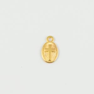 Metal Cross Gold 1.3x0.8cm