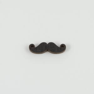 Wooden Moustache Black 2.4x0.7cm