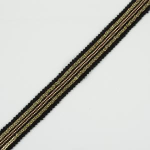 Ribbon with Chain Black-Bronze 20mm