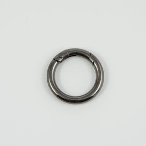 Metal Hoop Round Black Nickel 3.3cm