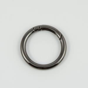 Metal Hoop Round Black Nickel 4cm