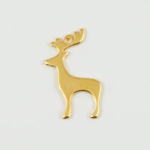 Metal Deer Gold 3.9x2.5cm