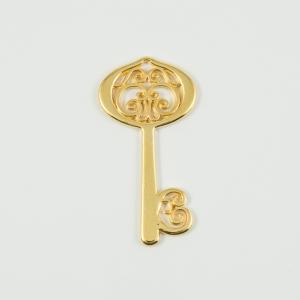 Μεταλλικό Κλειδί Χρυσό 5.3x2.7cm