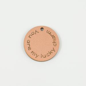 Wooden Circle Wishes Copper 3.5cm
