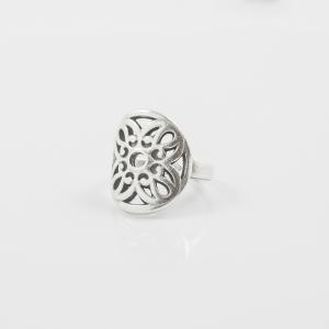 Perforated Ring Silver 2x2cm