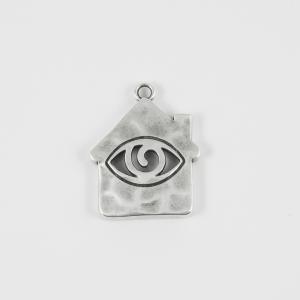 Metal House-Eye Silver 3.5x2.8cm