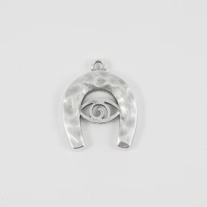 Metal Horseshoe-Eye Silver 3.5x2.8cm