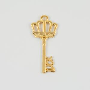 Μεταλλικό Κλειδί Χρυσό 5.1x2.3cm