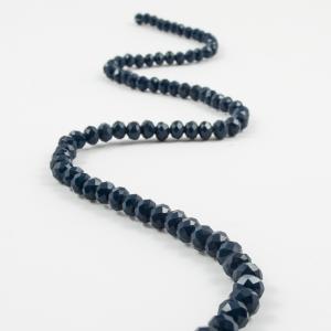 Πολυγωνικές Χάντρες Blue-Black 6mm