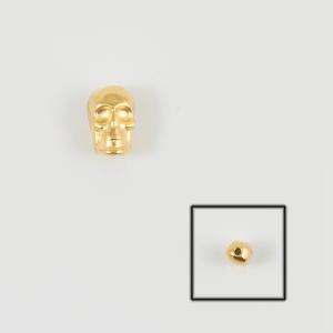 Metal Skull Gold 9x5mm