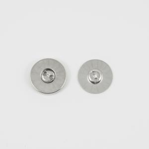 Magnetic Sew-on Button Silver 1.7cm