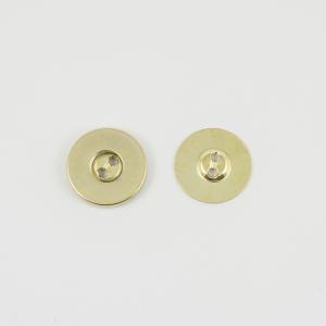 Magnetic Sew-on Button Gold 1.7cm