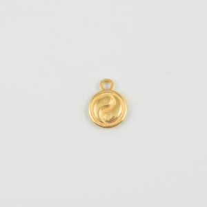 Metal Yin Yang Gold 1.3x1cm