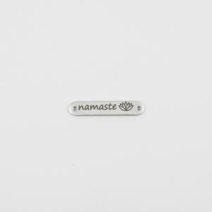 Plate "Namaste" Silver 2.5x0.5cm