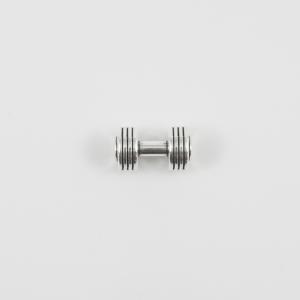 Metal Dumbbell Silver 1.9x1.1cm