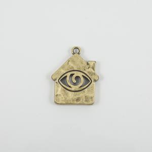 Metal House-Eye Bronze 3.5x2.8cm