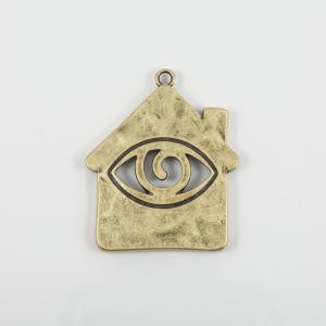 Metal House-Eye Bronze 6x5cm