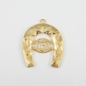 Metal Horseshoe-Eye Gold 6.3x5.1cm