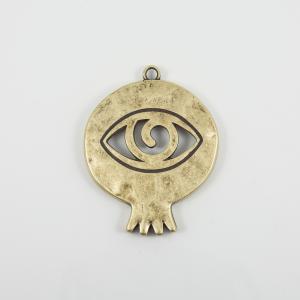 Metal Pomegranate-Eye Bronze 6.3x4.9cm