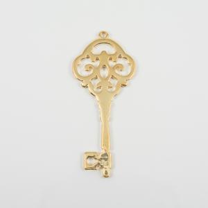 Metal Key Gold 7.5x3.3cm