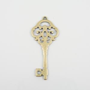 Metal Key Bronze 7.5x3.3cm