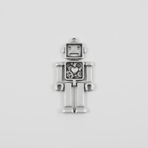 Metal Robot Silver 4.5x2.2cm